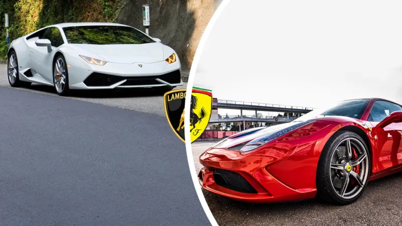 † 2 luxusními sporťáky: Lamborghini vs. Ferrari včetně pohonných hmot †