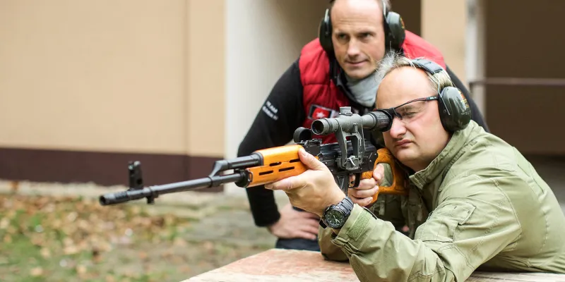 Střelba ze zbraní Sovětské armády
